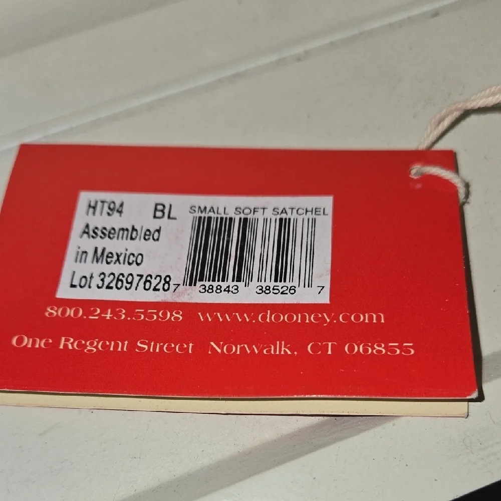 NWT Dooney & Bourke Black and Tan Small Satchel - Picture 5 of 11